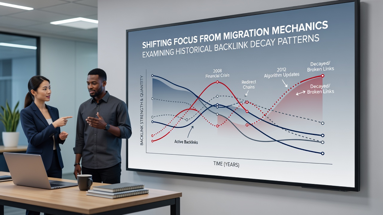 Bar graph comparing indexation retention rates for niche platforms based on backlink age and decay velocity